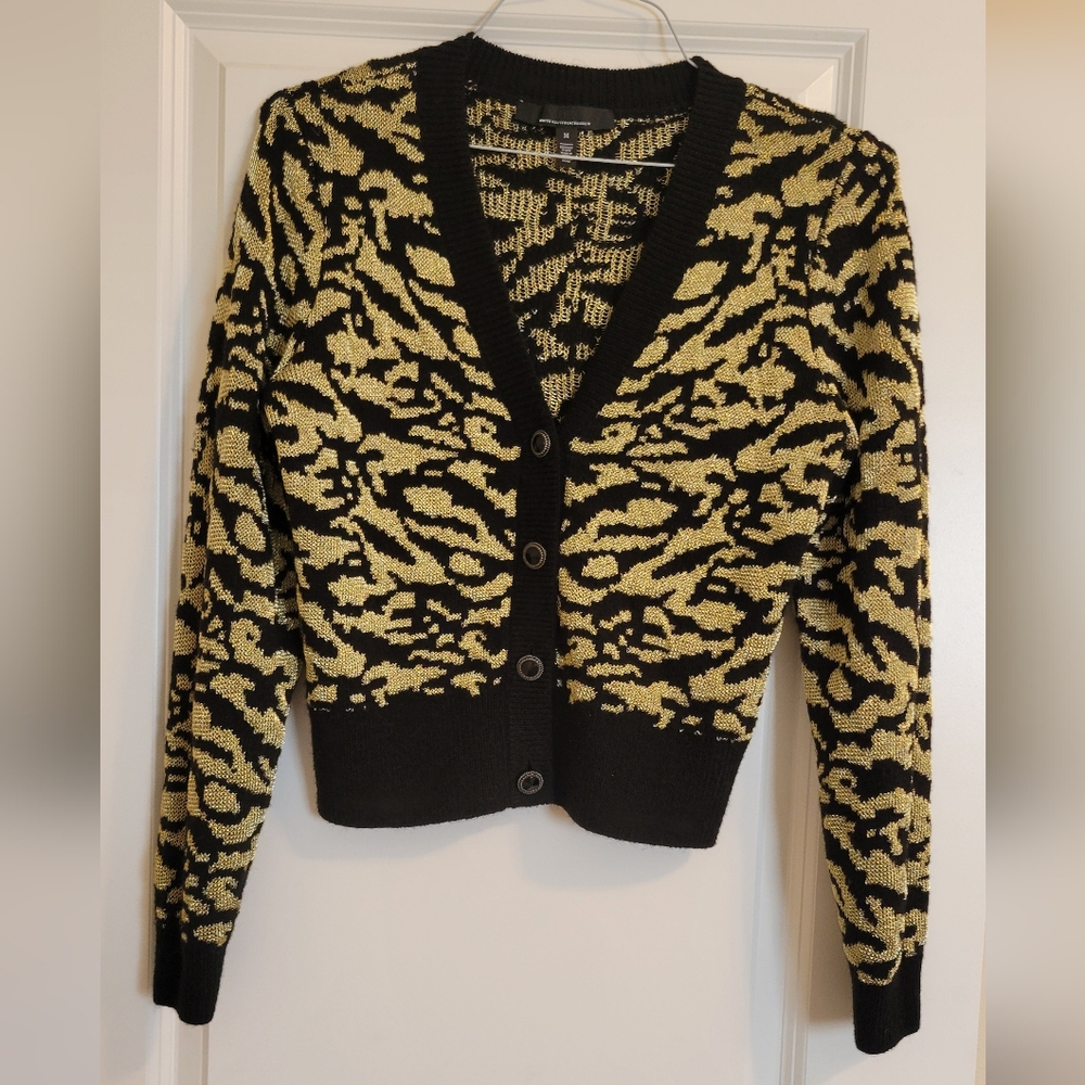 White House Black Market Jacquard Cardigan Sweater